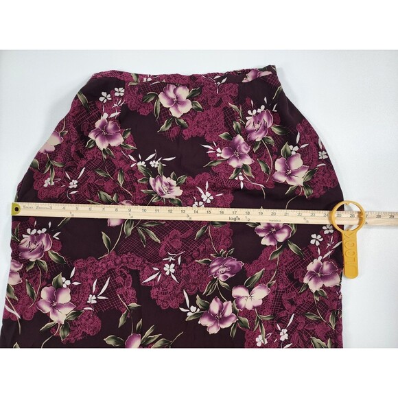 Kathie Lee Skirt Women's Size 18 Purple Floral Print - Picture 8 of 10